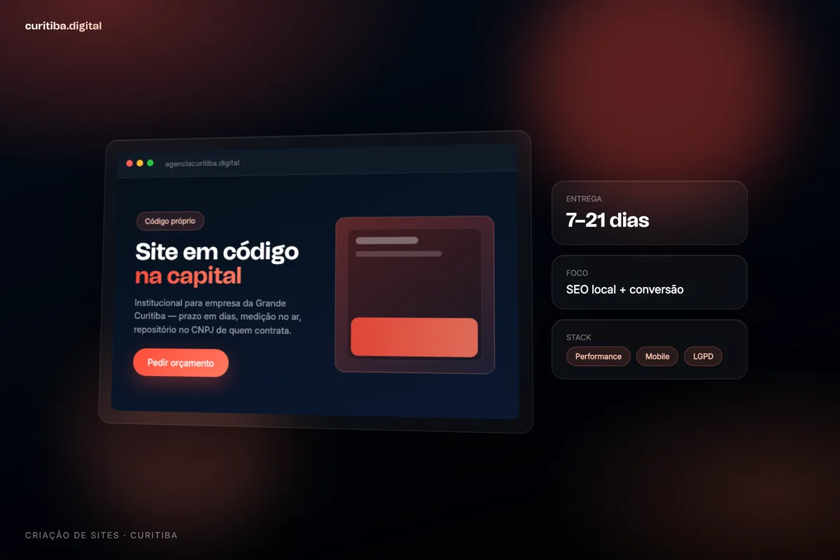 Notebook com wireframe de site institucional para empresa de Curitiba